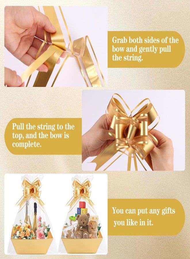 Orchidleaf Basket for Gifts Empty Gold Empty for Basket Empty to Fill Gifts Bulk DIY Empty Gift Suitable for Mother's Day Christmas Wedding Birthday Party (6) - Image 5