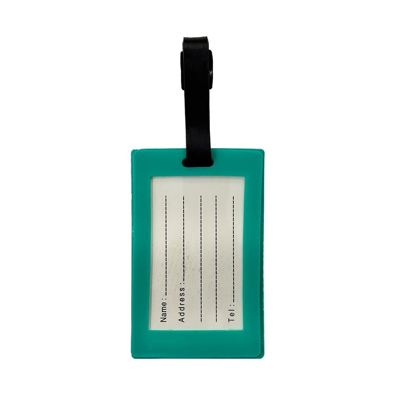 Eitheo بطاقات أمتعة للأطفال بطاقات أمتعة مع اسم وعنوان | بطاقات أمتعة سيليكون للحقائب، بطاقات لتحديد الحقائب/حقائب المدرسة ملصق ملون متعدد (طائرة سحاب)  - Image 5