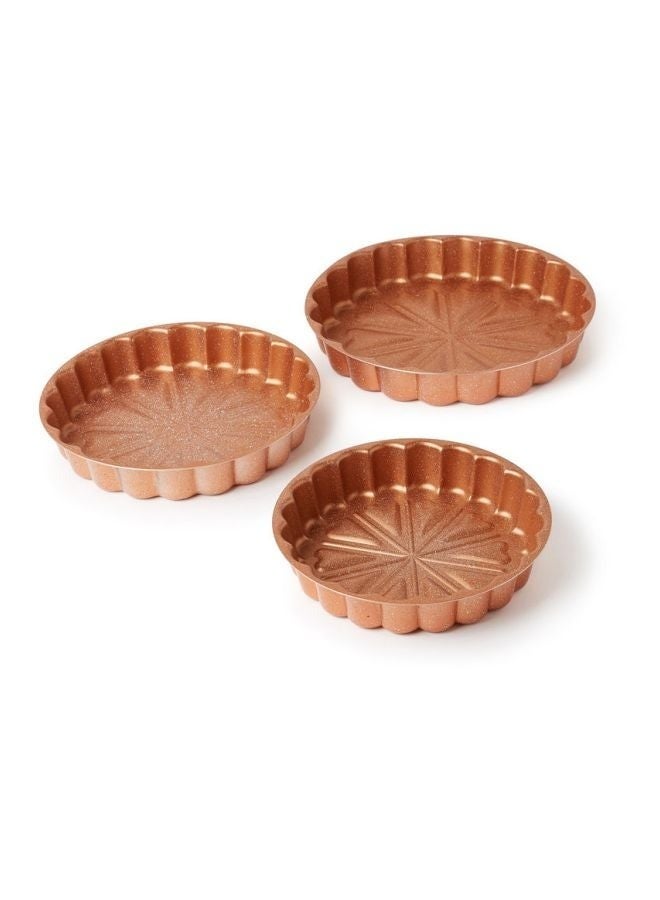 DESSINI 3-Piece Granite Cake Pan Set Brown Small (24), Medium (28), Big (32)cm - Image 2