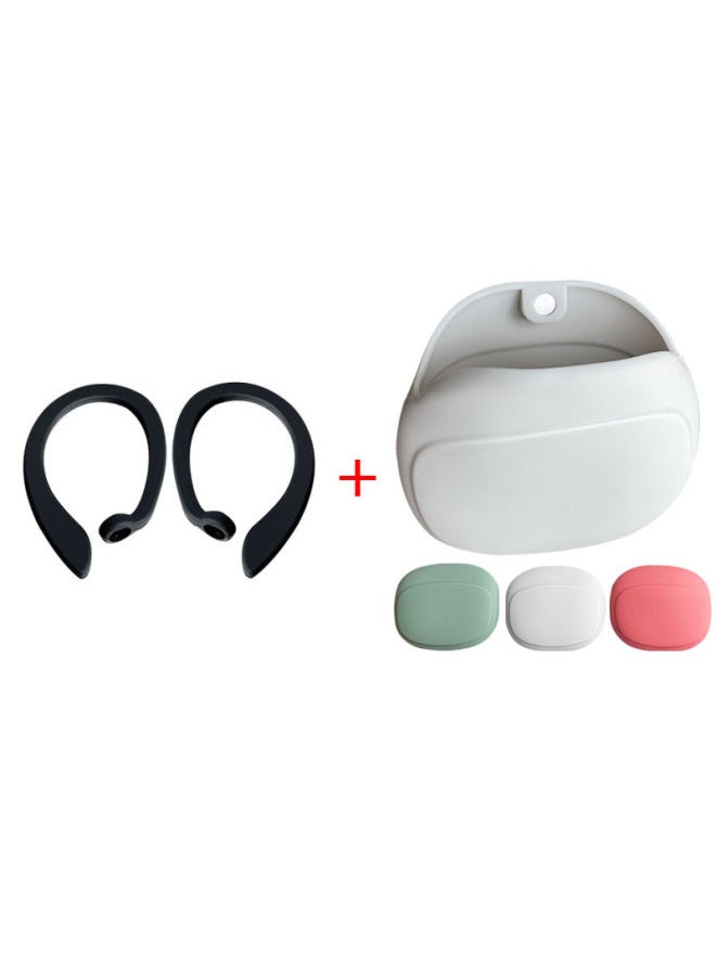 Generic - For Airpods3 Headset Anti-lost Rope Silicone Magnetic Anti-lost Lanyard Apple Pro2 Bluetooth Headset Anti-lost Rope-Color:[Anti-lost Ear Hooks] + [Magnetic Headphone Storage Bag Combination] Remark Color-Model:Bare Metal Without Packaging - Image 1