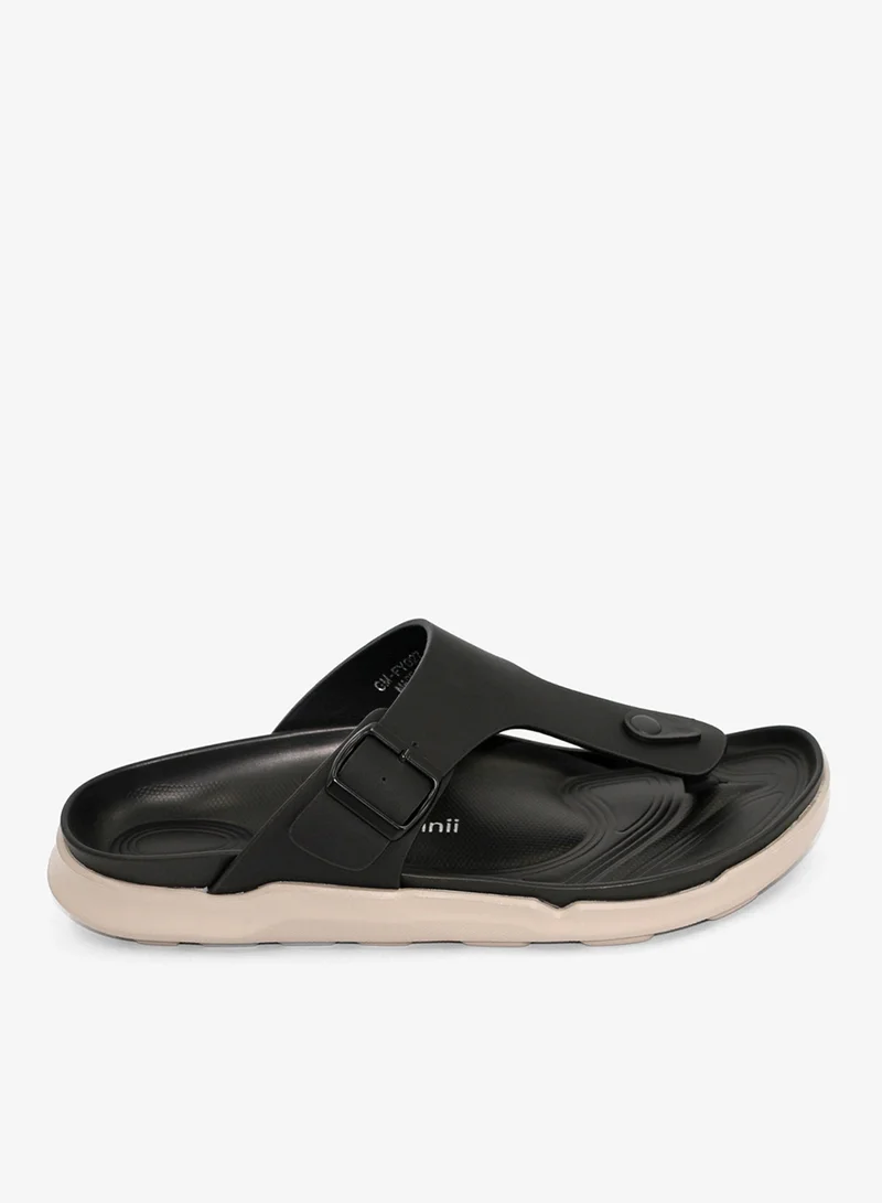 Geoomnii eres1 Traditional Arabic Sandals for Men – Comfortable Leather Slip-On Design – Perfect for Everyday Wear & Occasions -Black