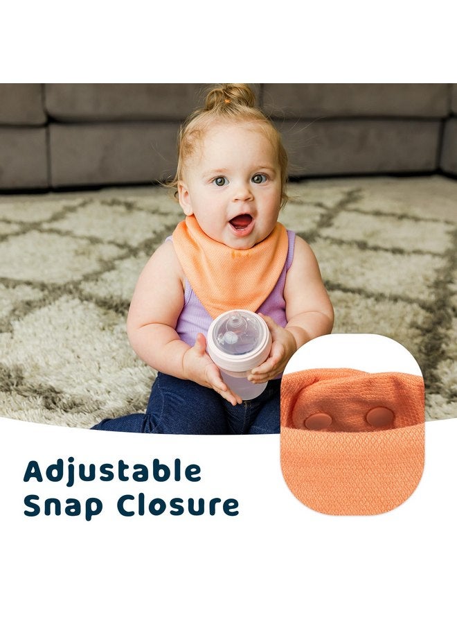 تايني توينكل طقم مكون من 10 قطع من المرايل ذات وشاح باندانا من Tiny Twinkle - مرايل أطفال مقاومة للماء وذات قدرة على الامتصاص من لعاب الأطفال وظهور علامات التسنين (طقم مكون من 10 قطع للبنات) - Image 3