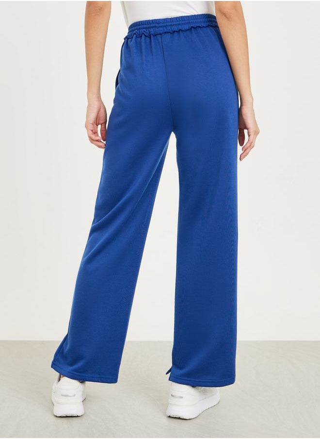 Styli - Drawstring Wide Leg Joggers with Pocket - Image 1