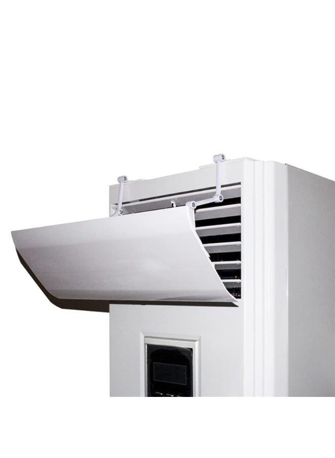 Air Conditioner Deflector, 53 * 27 cm, 180° Adjustable Wall Mount AC Vent Deflector for Wall Units Non-Condensing AC Vent Deflector for Living Room and Bedroom