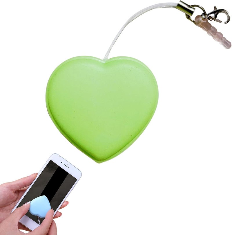 comfrt Heart-Shaped Macaron Screen Glass Cleaner - 1/2/4/6PC Mobile Phone Screen Wipes Lens Cleaner - Creative Screen Glass Cleaning Wipe Brush - Portable Keychain Key Pendant Gift (Green-1PC) - Image 1