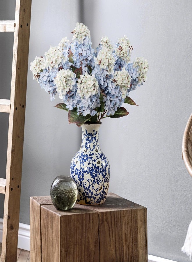 Ttranewsoo Faux Hydrangea Flower Hydrangea Artificial Flowers Hydrangea Bouquet Faux Flower Table Centerpieces for Home Wedding Bridal Bouquet Office Party DIY Floral Decor - Image 4