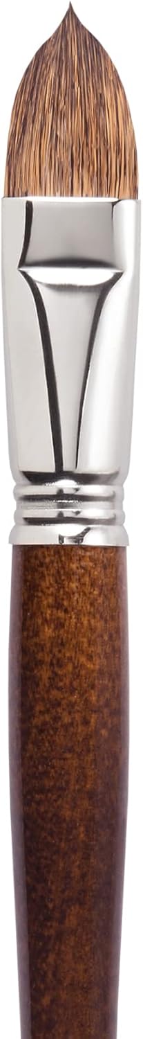 Escoda Versatil 3041 Series Artist Oil and Acrylic Paint Brush Synthetic Kolinsky Long Handle Filbert Size 22 - Image 2