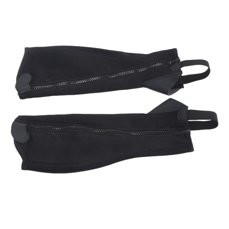 Children Half Chap: Faux Leather Surface Super Fiber Lining Full-Length Zipper - Close-Fitting Comfortable Design Protective Equestrian Half Chap for Kids Horse Riding - Image 1