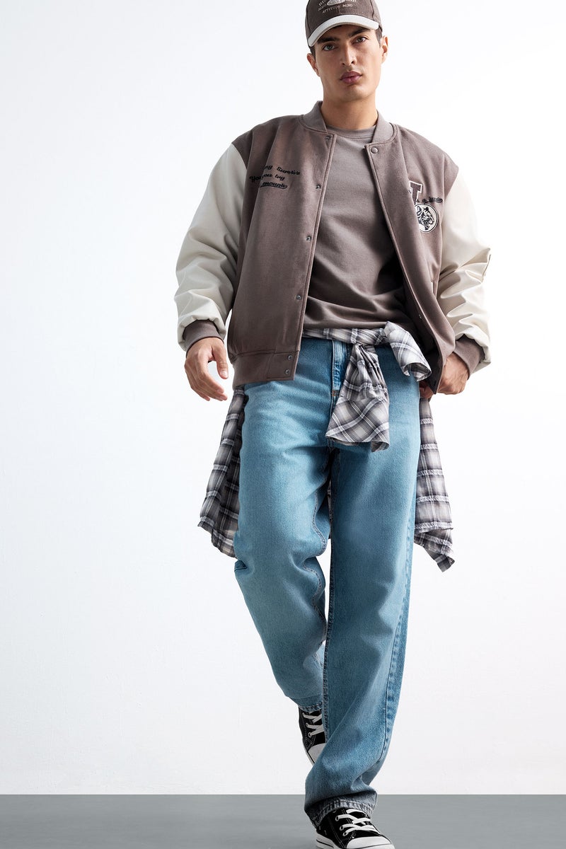 DeFacto Blue Man Baggy Fit Wide Leg Jean Trousers Casual - Image 4