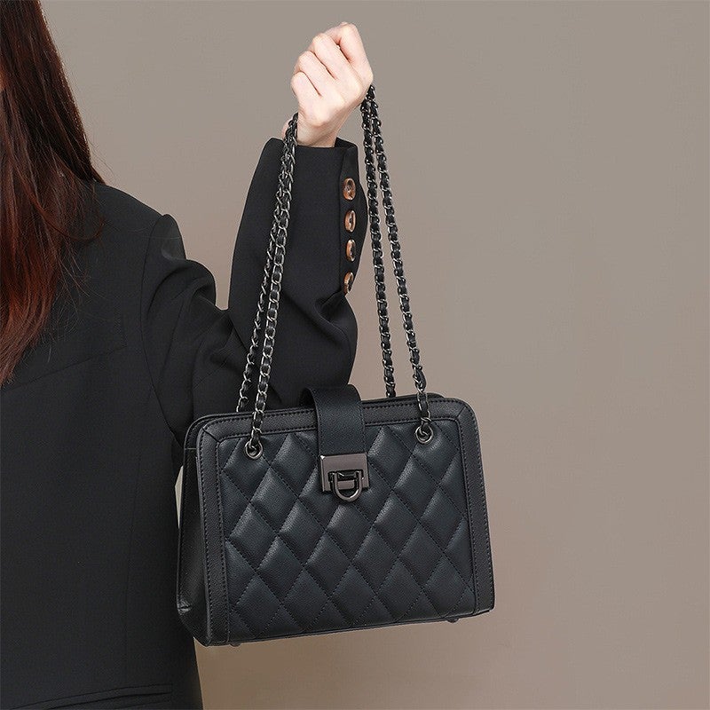 Genuine Leather Crossbody Bag – Small Square Underarm Bag for Women - Image 2