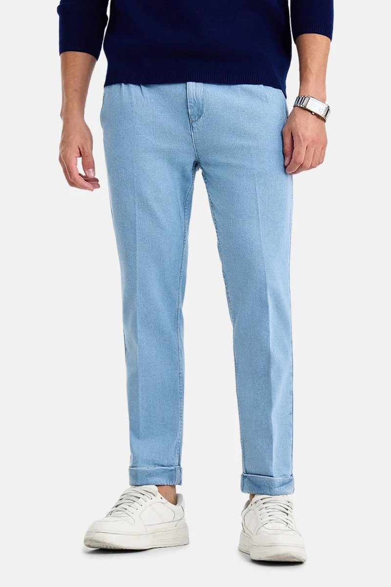 SNITCH Dark Blue Solid Slim Fit Casual Jeans