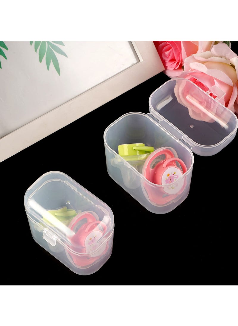 Mr. Penda 4 Pack Clear Pacifier Case, Universal Pacifier Holder, Pacifier Holder Case, Pacifier Storage Box, Pacifier Holder Dustproof Storage for Home Travel, Pacifier Snack Container Easy to Clean  - Image 3