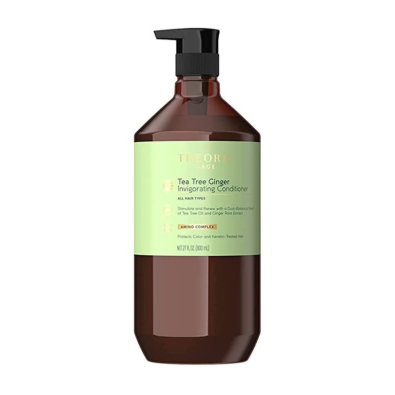 Theorie Tea Tree  Ginger Invigorating Conditioner  Stimulate and Renew  For All Hair Types  Made from Natural Ingredients  Protects Color and Keratin Treated Hair 800ml
