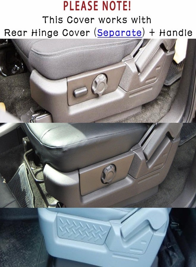 TQPONLY Driver Side Seat Trim Cover | Compatible with 2009-2014 Ford F150,2010-2014 Lincoln Mark LT Truck Accessories | Replaces BL3Z-1562187-AA BL3Z1562187AA Front Seat Track Cover (Adobe) - Image 2