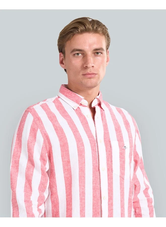 Gant  Regular Fit Bold Striped Cotton Linen Shirt for Men | Best Price UAE