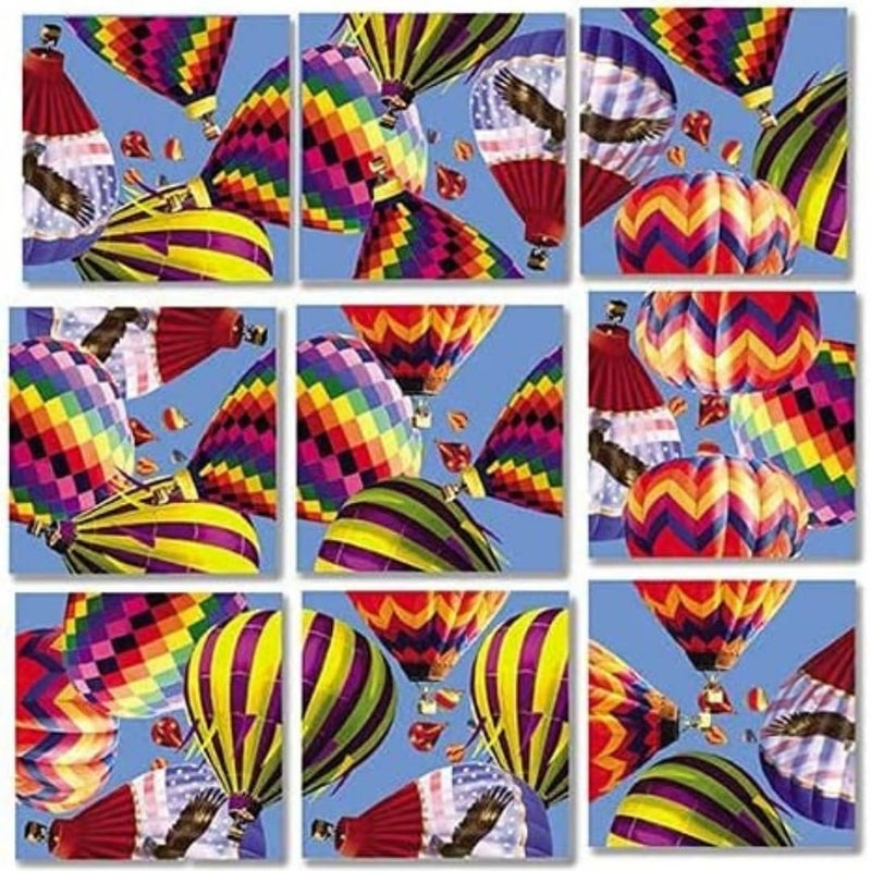 B Dazzle Hot Air Balloons Scramble Squares 9 Piece Brain Teaser Puzzle for All Ages by B Dazzle - Image 3