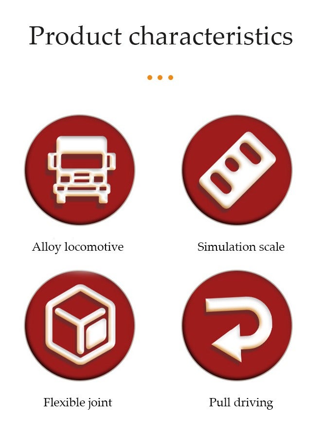 DUNISO سيارة لعبة شاحنة حاويات، نموذج سيارة نقل قابلة للجمع، هدية لعبة مصبوبة للجر للأطفال حمراء - Image 2