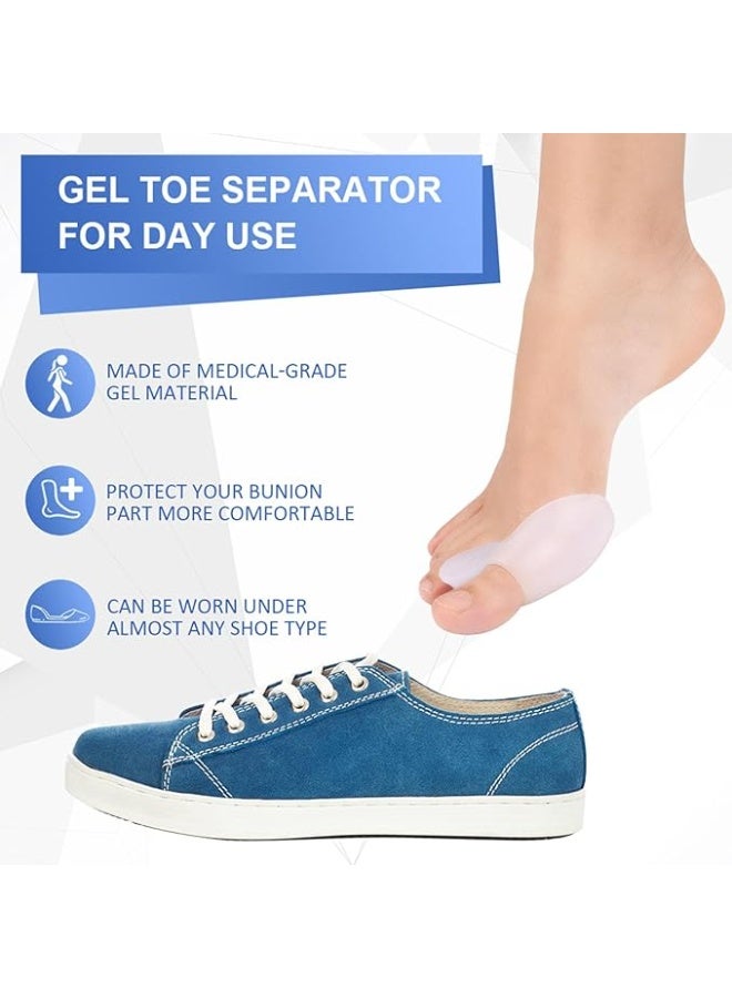 ضمادات تقويم أصابع القدم، فواصل، دعامة، 4 قطع، مصحح لأصابع القدم المطرقية، أصابع القدم المتداخلة، أصابع القدم المنحنية، أصابع القدم المخلبية، دعامة قابلة لإعادة الاستخدام لأصابع القدم المكسورة، للرجال والنساء، مقاس واحد - Image 4