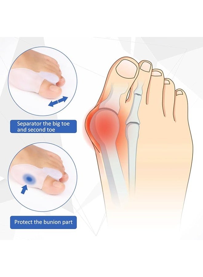 ضمادات تقويم أصابع القدم، فواصل، دعامة، 4 قطع، مصحح لأصابع القدم المطرقية، أصابع القدم المتداخلة، أصابع القدم المنحنية، أصابع القدم المخلبية، دعامة قابلة لإعادة الاستخدام لأصابع القدم المكسورة، للرجال والنساء، مقاس واحد - Image 5
