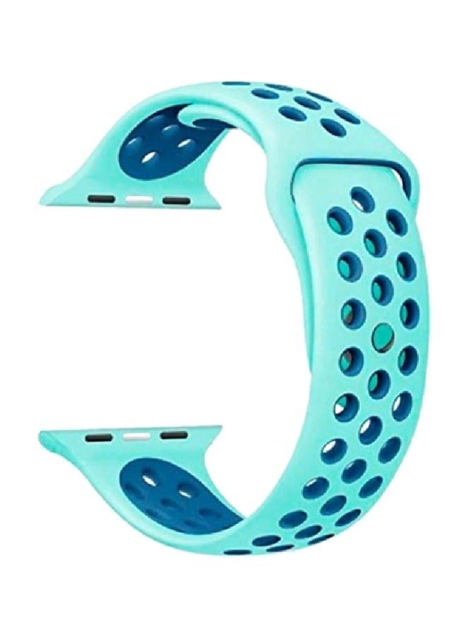 Silicone Nike Design Sport Band for Apple Watch 42/44/45mm Blue