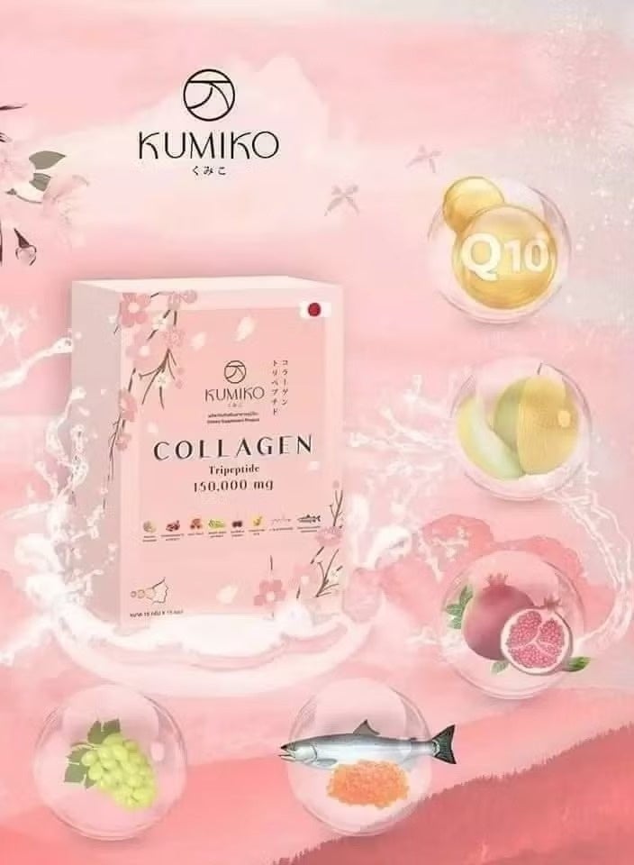 Kumiko Marine Collagen Drink Powder – 150,000mg Tripeptide with CoQ10 & Natural Fruit Extracts – 15 Sachets - Image 2