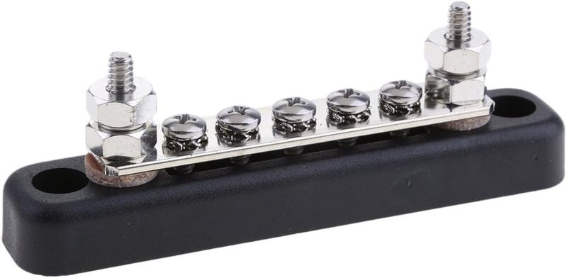 klarako 5 Screws 100A Common Line Bus Bar  Terminal Power Ground Junction Distribution Block BussBar for Marine Boats  with 2 Studs - Image 4
