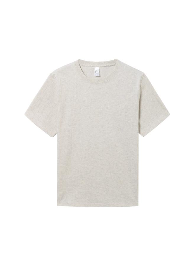 Song Feng Ya Couple 270g Combed Cotton Crew Neck Short Sleeve T-shirt Thick Solid Color Multi-color Base Shirt Shoulder Basic Cotton T-shirt 