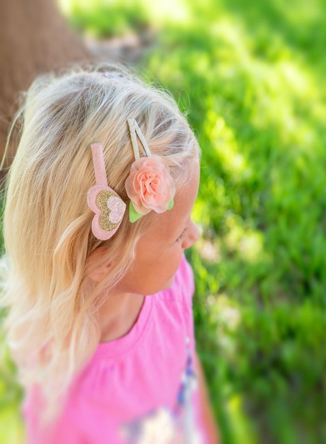 Stephen Joseph, 3-Pack Glitter Hair Clips for Girls - Cute Shimmer Non-Slip Alligator Hair Clip, Hair Clips Barrettes for Baby Girls Toddlers Kids, Golden - Image 3