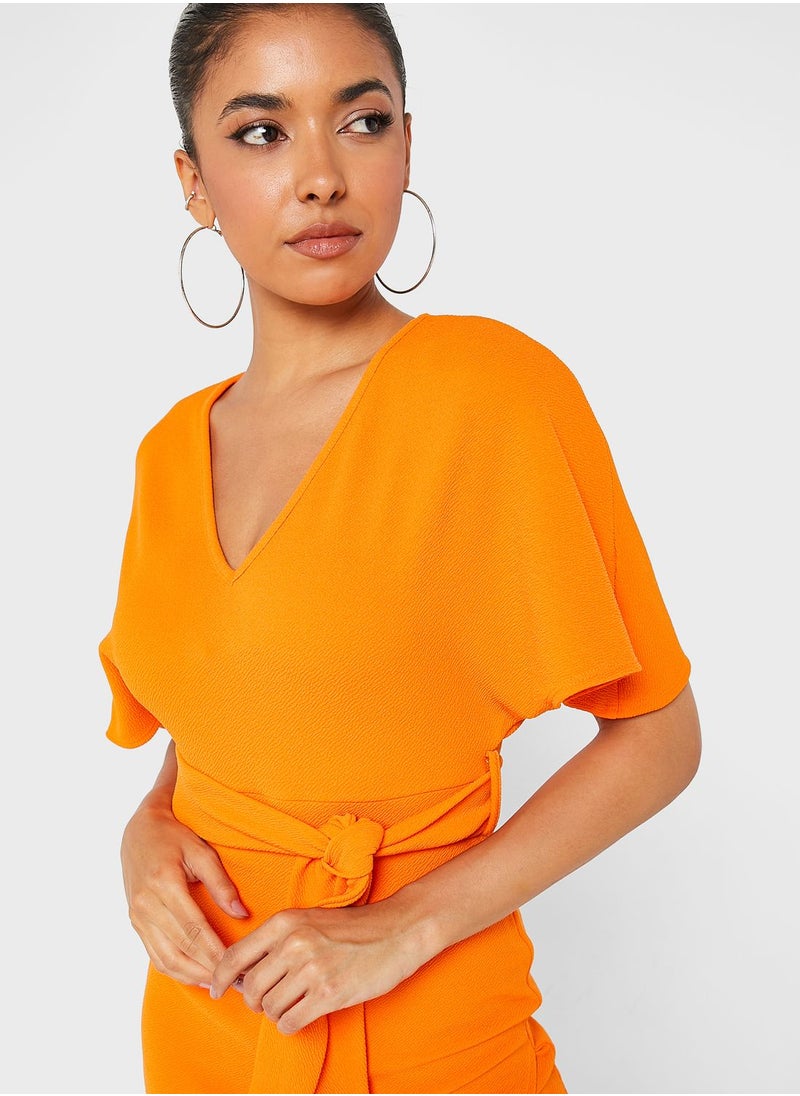 boohoo Tie Detail Kimono Dress  - Image 3