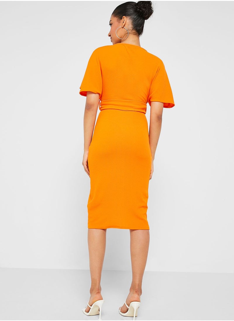 boohoo Tie Detail Kimono Dress  - Image 2