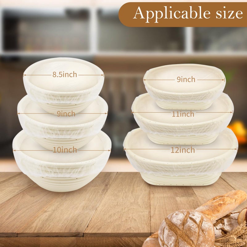 QUPIVA 200pcs Reusable Shower Caps for Sourdough Bread Proofing, Plastic Covers With Elastic - Image 2