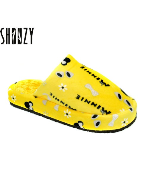 Flat Rubber Plush Flip Flop Slippers