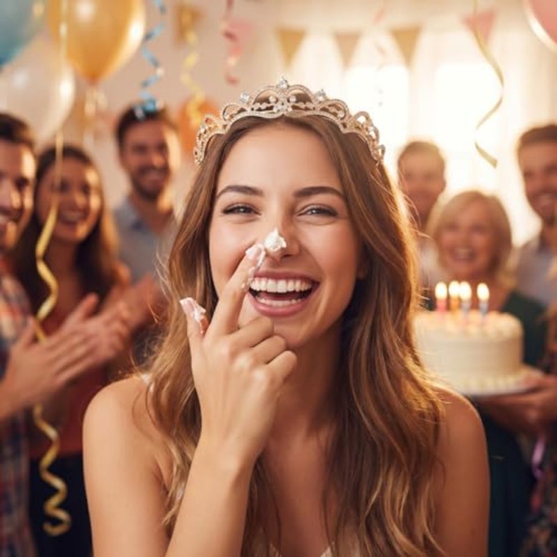 NOONGold تاج تيارا للنساء، حجر الراين التيجان والتيجان الأميرة تيارا عقال الزفاف أغطية الرأس لعيد ميلاد الزفاف زي عيد الهالوين تأثيري عيد الميلاد حفلة موسيقية Gifts444 - Image 4