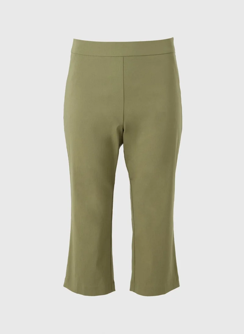 Matalan Khaki Bengaline Cropped Leggings