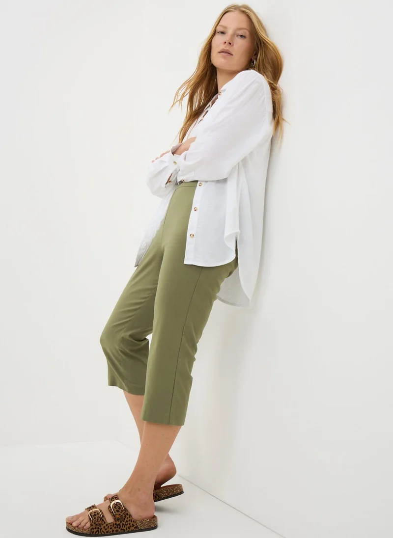 Matalan Khaki Bengaline Cropped Leggings