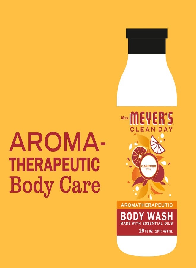 MRS. MEYER'S CLEAN DAY Moisturizing Body Wash for Women and Men, Biodegradable Shower Gel Formula Made with Essential Oils, Clementine, 16 oz - Pack of 3 - Image 4