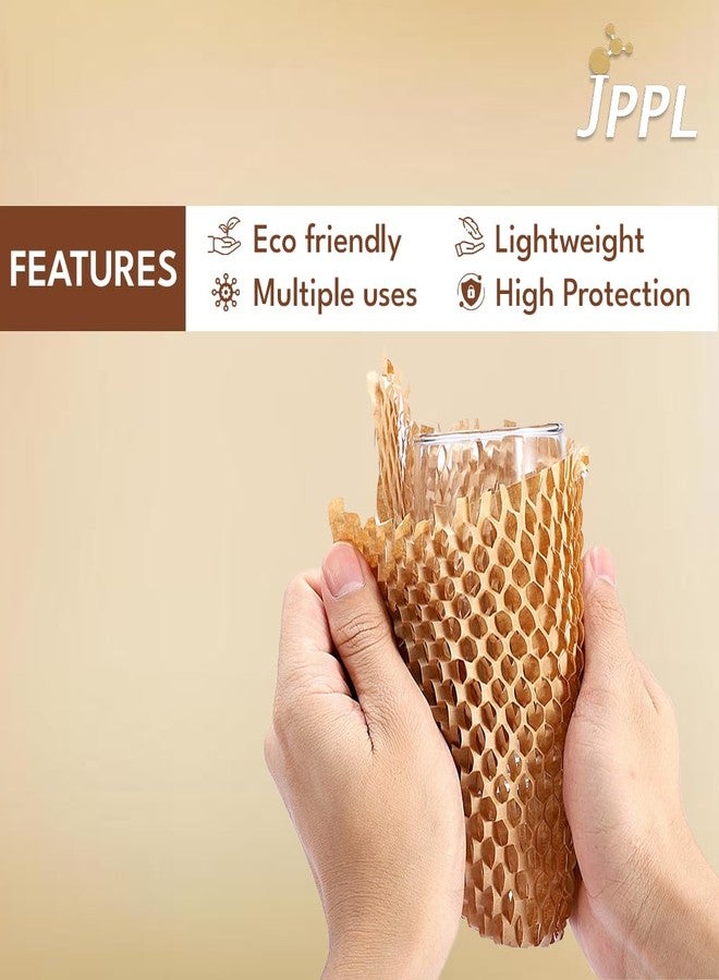 JPPL paper honeycomb roll | Expands hex to 16 meter | Plastic alternative | Packaging & shipping supplies bubble wrap roll| (390mm / 16 inch x10 meter) (Brown) - Image 5