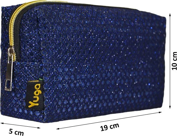 Yuga Makeup Bag Mesh Dark Navy Blue