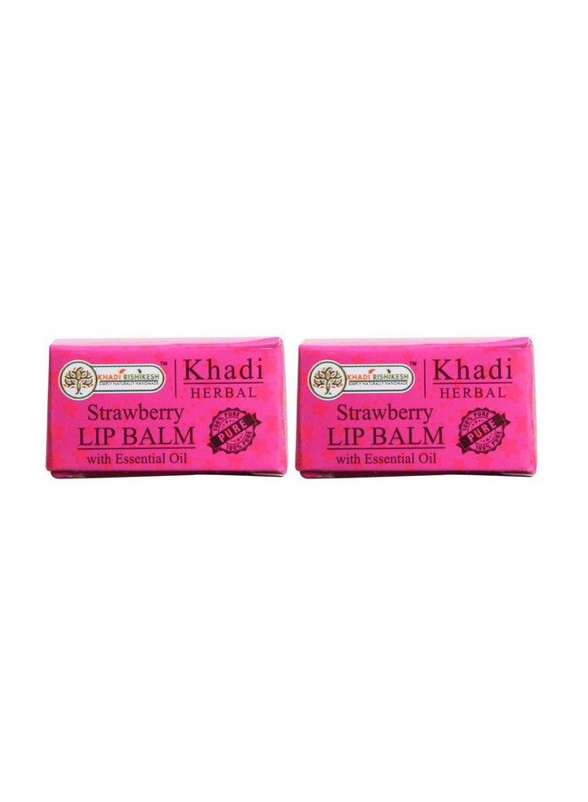 KHADI RISHIKESH Herbal Strawberry Lip Balm 8Gm X 2 (16Gm) - Image 1