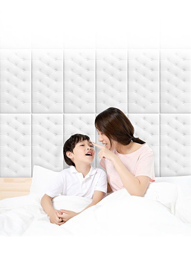 JSAITOYS 12-Piece Home Decorations Eco-Friendly Xpe 3d Wall Stickers Rectangle Self Adhesive Wallpapers  - Image 1
