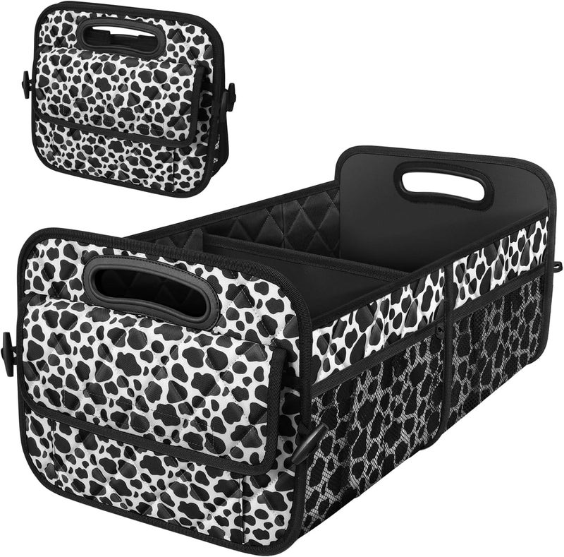 Deosk Cow Print Car Organizer for SUV - Image 1