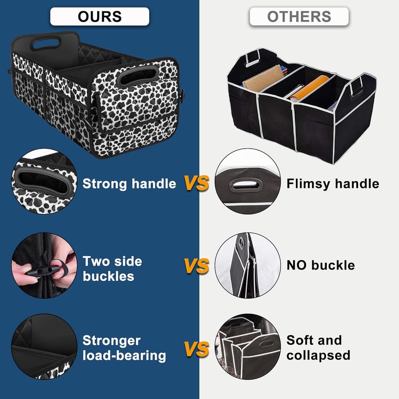 Deosk Cow Print Car Organizer for SUV - Image 2