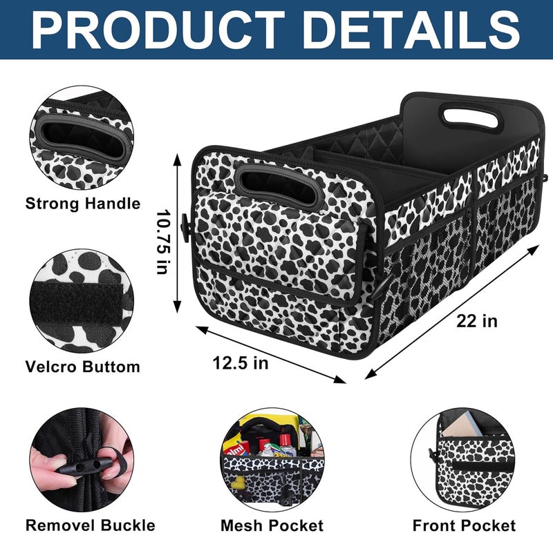 Deosk Cow Print Car Organizer for SUV - Image 3