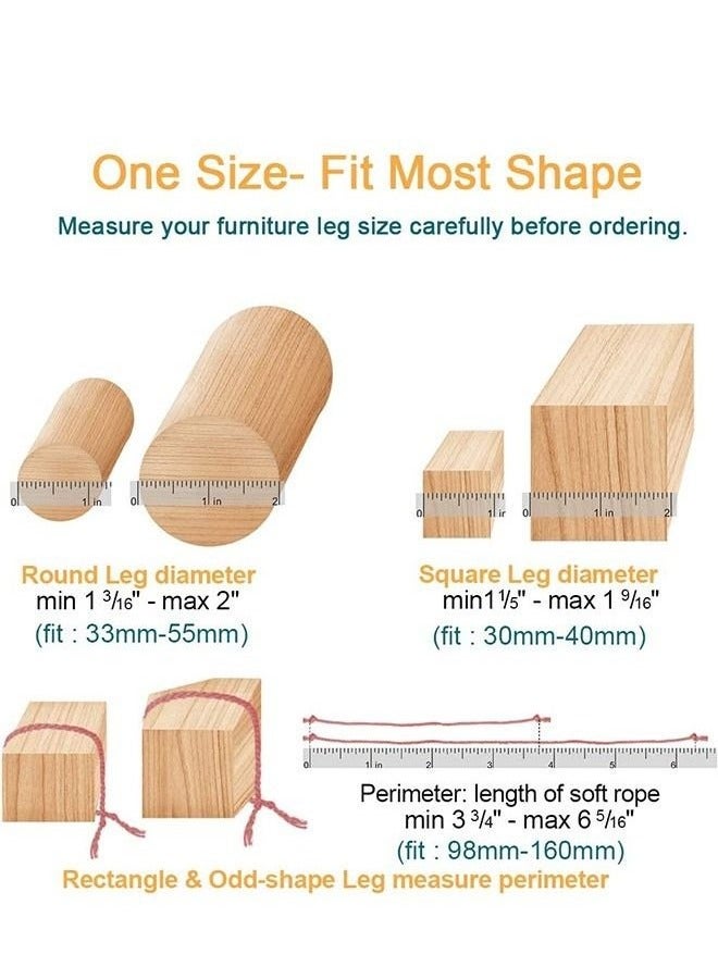 KENSON 10 Pcs Hardwood Floors Chair Leg Protectors, Stool Leg Rubber Protectors Caps, Non Slip Silicone Felt Furniture Pads - Image 2