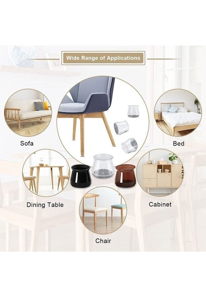 KENSON 10 Pcs Hardwood Floors Chair Leg Protectors, Stool Leg Rubber Protectors Caps, Non Slip Silicone Felt Furniture Pads - Image 5