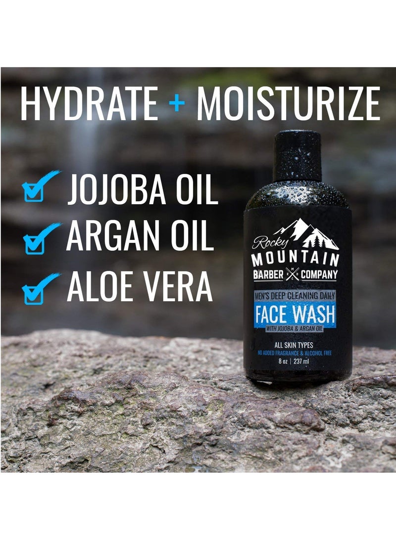 Rocky Mountain Barber Company Men's Daily Face Wash - With Jojoba Oil, Argan Oil, Chamomile Floral Water and Aloe Vera – unscented - 8 oz - pzsku/Z4D662A2E2EB4712FFF15Z/45/_/1740474223/23fe641b-f9fb-4e3a-b622-c76e901e8a8e