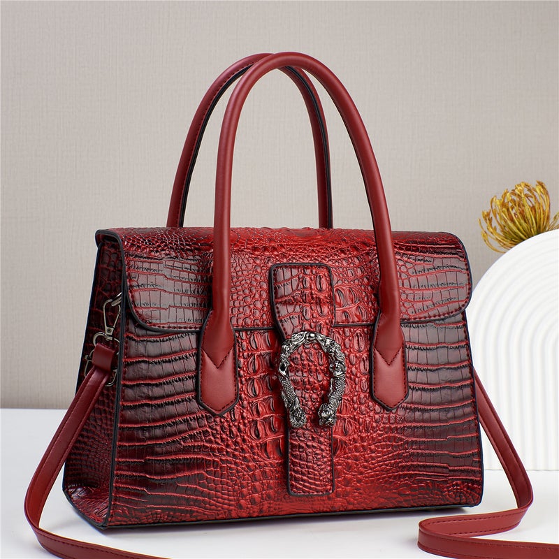 Women'S Bag Popular Handbag Crocodile Pattern Women'S Bag High-End Texture 2023 New Single Shoulder Crossbody Bag - Image 3