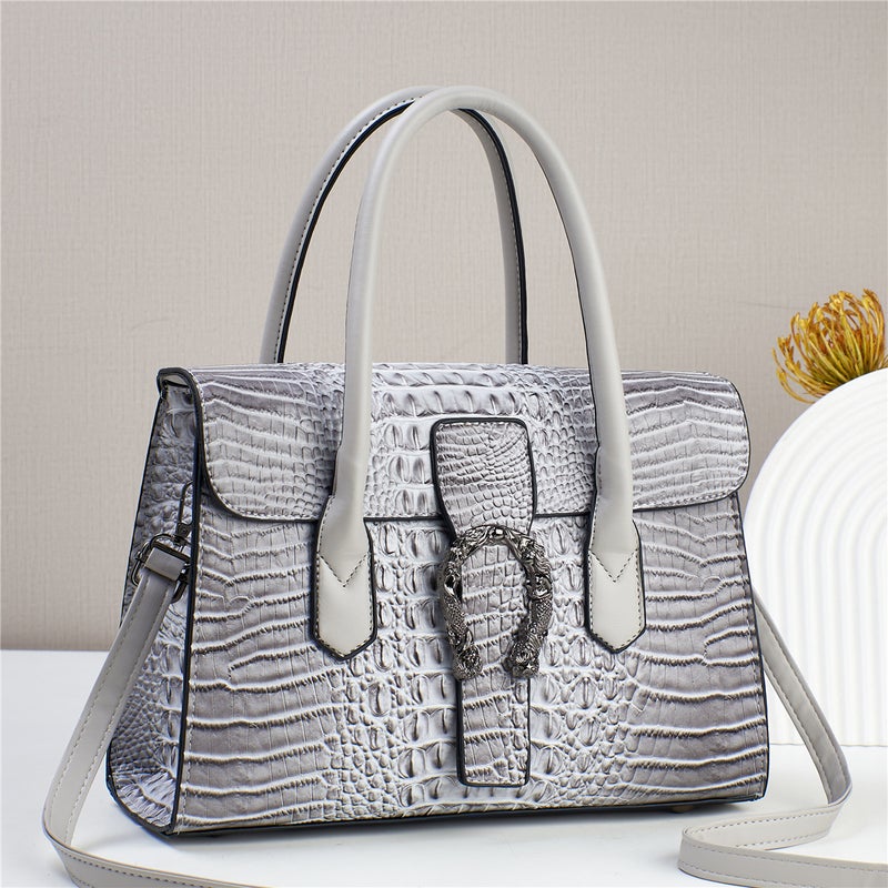 Women'S Bag Popular Handbag Crocodile Pattern Women'S Bag High-End Texture 2023 New Single Shoulder Crossbody Bag - Image 4