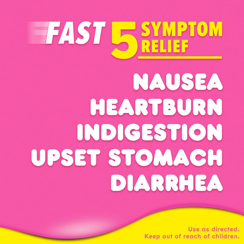 Pepto Bismol Liquicaps, Upset Stomach Relief, Nausea Relief, Heartburn Relief, Indigestion Relief, Anti Diarrhea Medication for Adults - 5 Symptom Fast Relief, No Flavor, 48 ct - Image 2