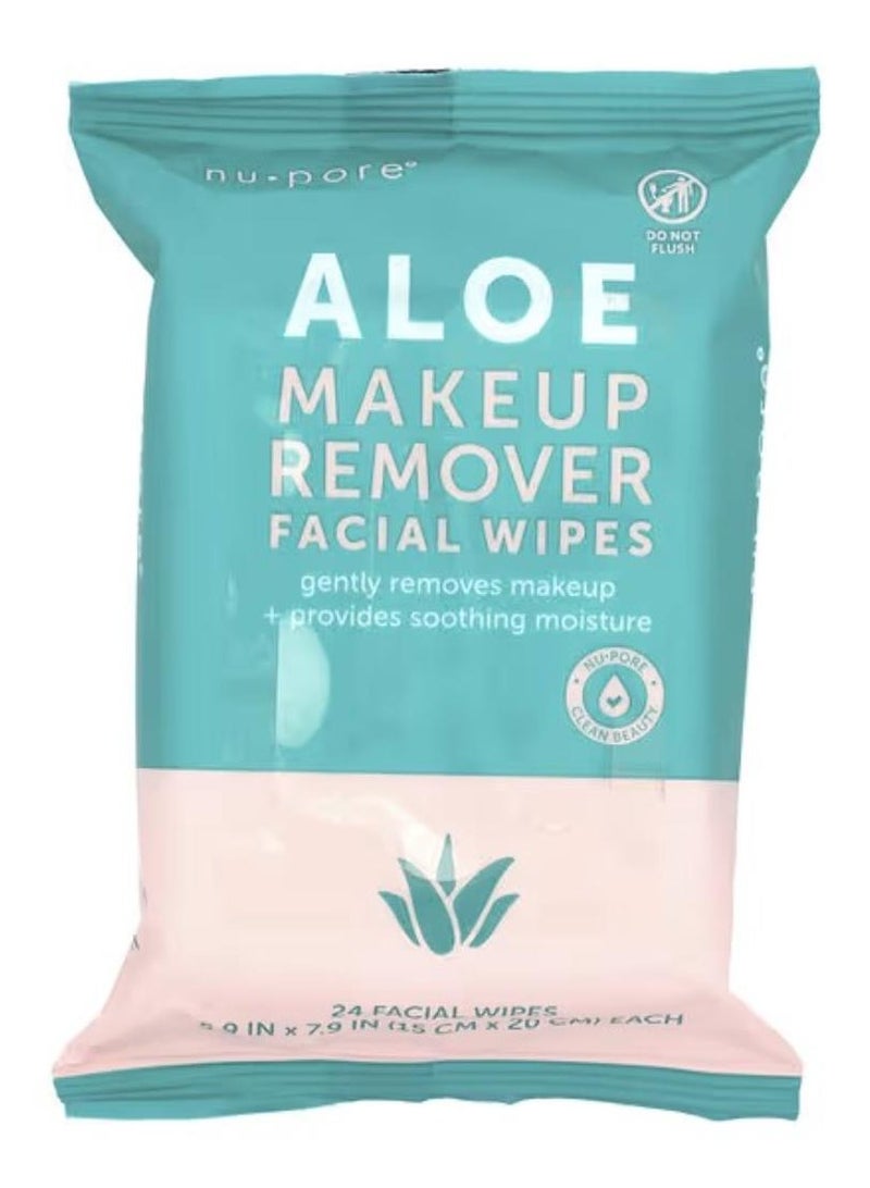 Nu-Pore, Aloe Makeup Remover, 24 Wipes
